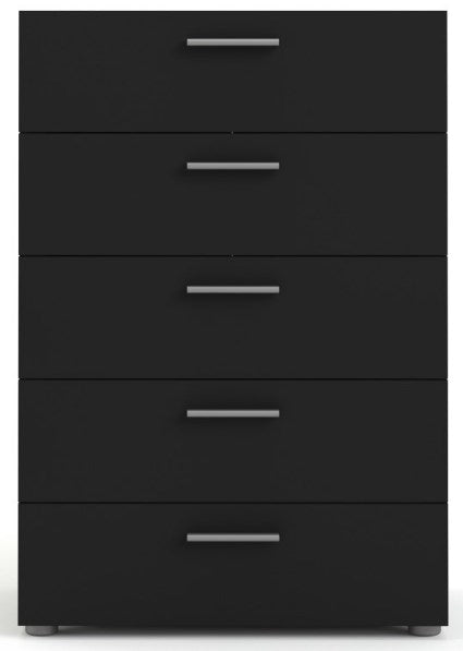 Pepe Chest of 5 Drawer in Black