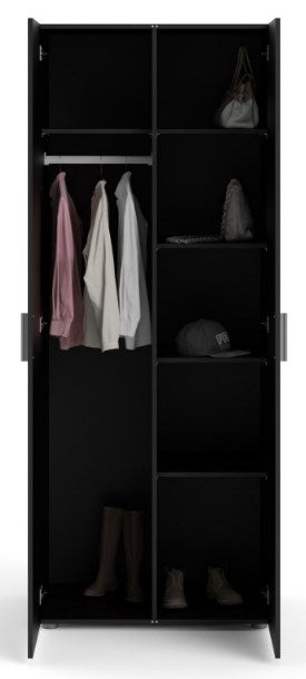 Pepe Wardrobe with 2 Door in Black