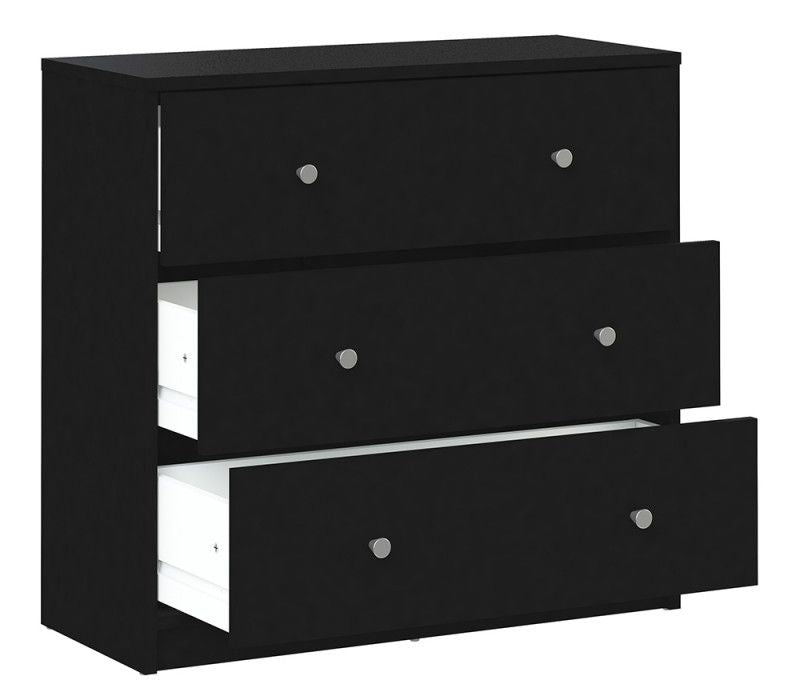 May Black Chest of 3 Drawer