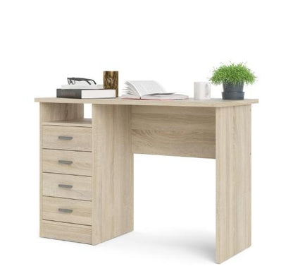 Function Plus 4 Drawer Desk in Oak