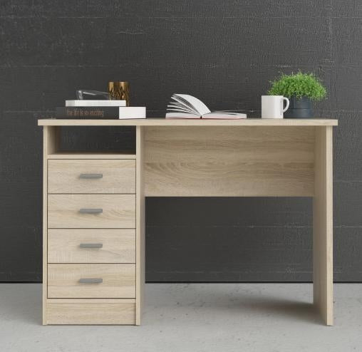 Function Plus 4 Drawer Desk in Oak