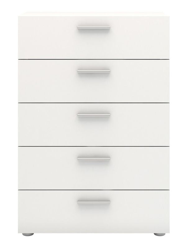 Pepe Chest of 5 Drawer in White