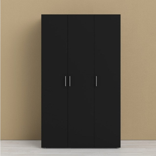 Pepe Wardrobe with 3 Door in Black