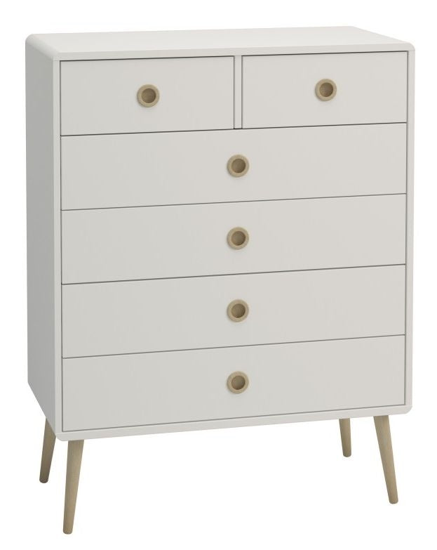 Softline Off White 2+4 Chest of Drawer