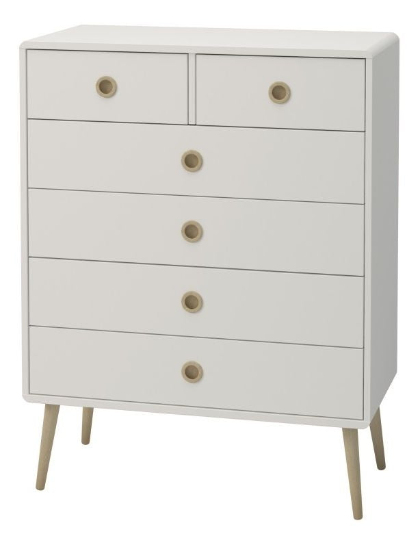 Softline Off White 2+4 Chest of Drawer