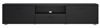 Media Black TV Unit with 2 Door 1 Drawer 177cm