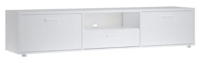 Media White TV Unit with 2 Door 1 Drawer 177cm