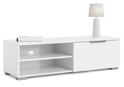 Match TV Unit 1 Drawer 2 Shelf in White High Gloss