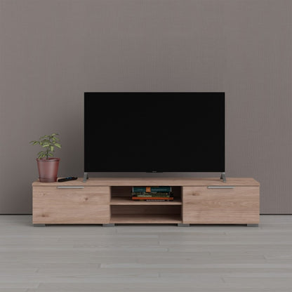 Match TV Unit 2 Drawer 2 Shelf in Jackson Hickory Oak