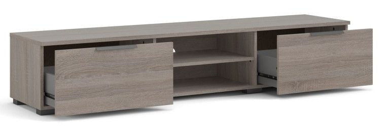 Match TV Unit 2 Drawer 2 Shelf in Truffle Oak