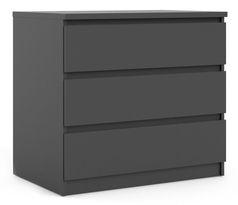 Naia Chest of 3 Drawer in Black Matt