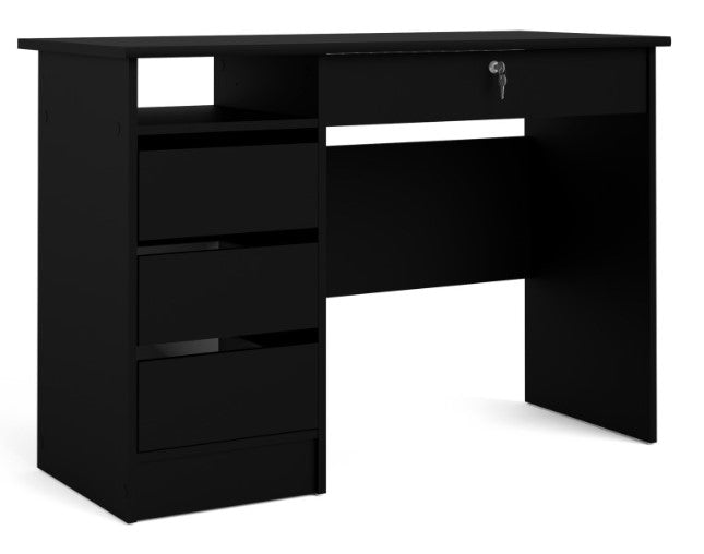 Function Plus Desk 3+1 Handle Free Drawer in Black