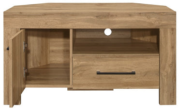 Compton Oak Effect 1 Door Corner TV Unit