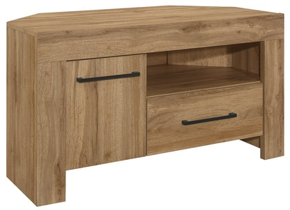 Compton Oak Effect 1 Door Corner TV Unit