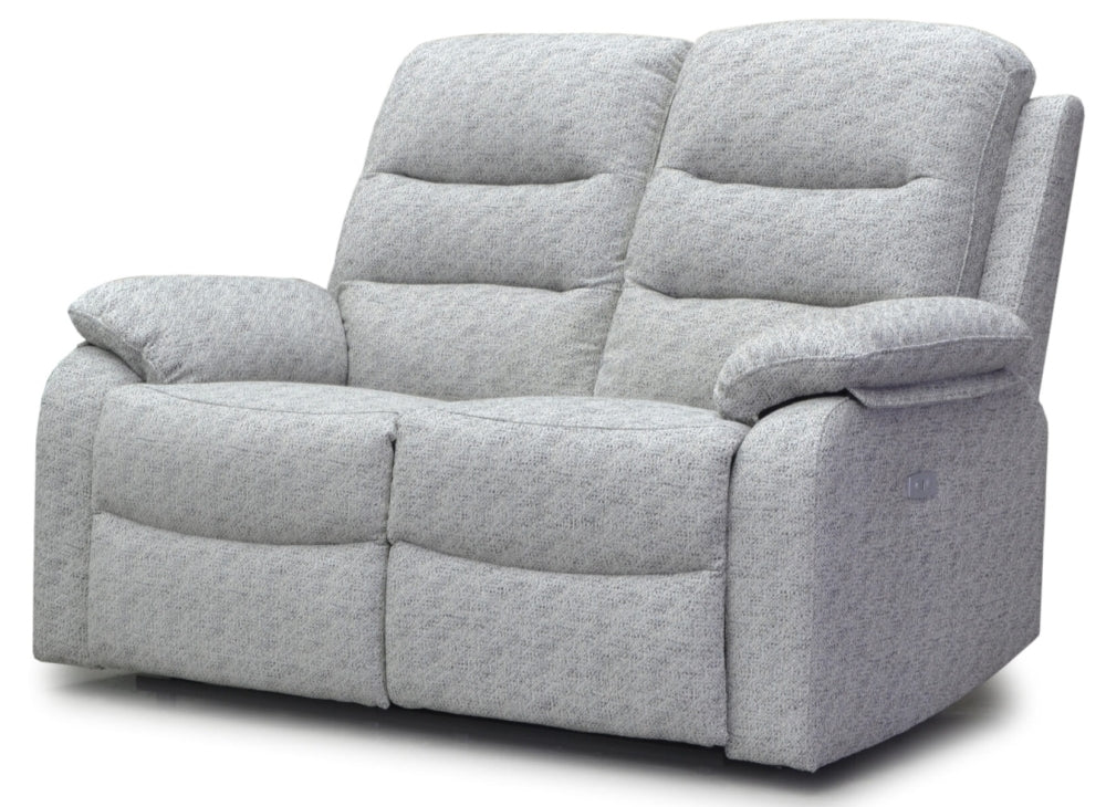 Como Grey Fabric 2 Seater Recliner Sofa