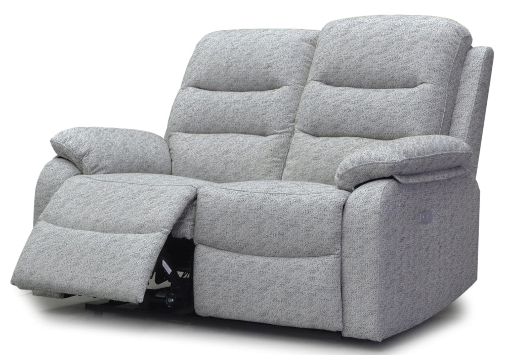 Como Grey Fabric 2 Seater Recliner Sofa