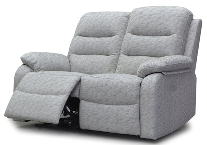 Como Grey Fabric 2 Seater Recliner Sofa