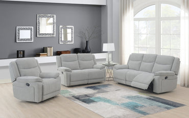 Herbert Light Grey Fabric 2 Seater Recliner Sofa