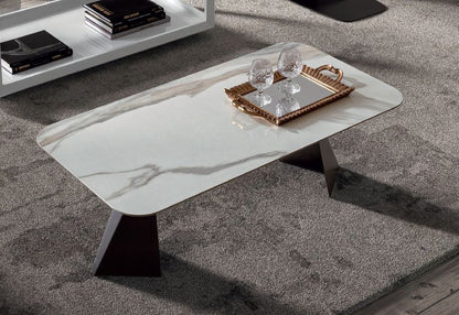 Camel Elite Day Bianco Antico Italian Tent Ceramic Top Coffee Table