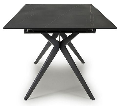 Timor Black Sintered Stone 180cm Extending Dining Table