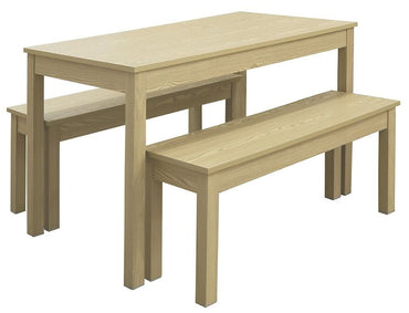 Ohio Oak Dining Table with 2 Bench