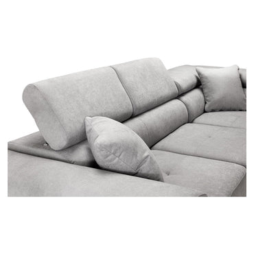 Anton Grey Left Hand Facing Corner Sofabed with Storage