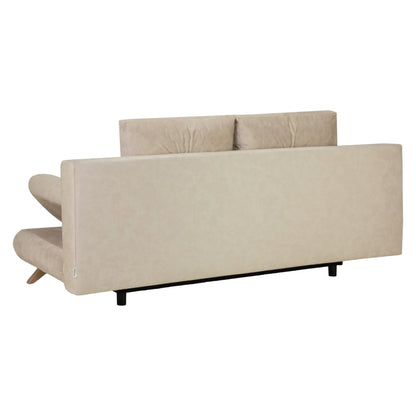 Athell Mocha 3 Seater Fabric Sofabed with Storage