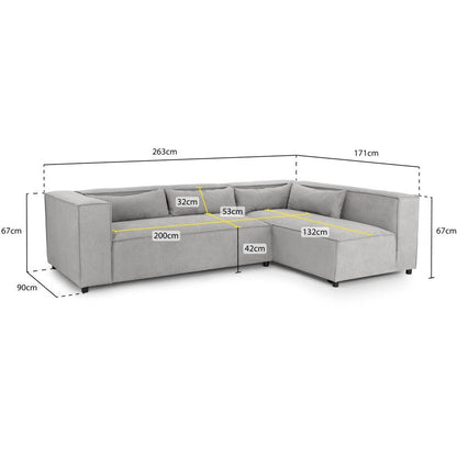 Becca Beige Corner Sofa: Stylish Comfort for Any Space