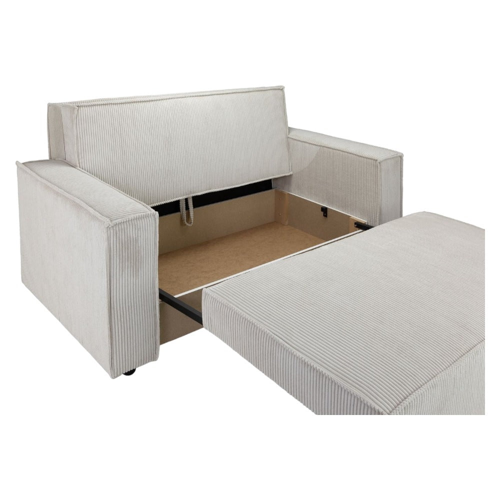 Cassia Beige 2 Seater Sofabed with Storage