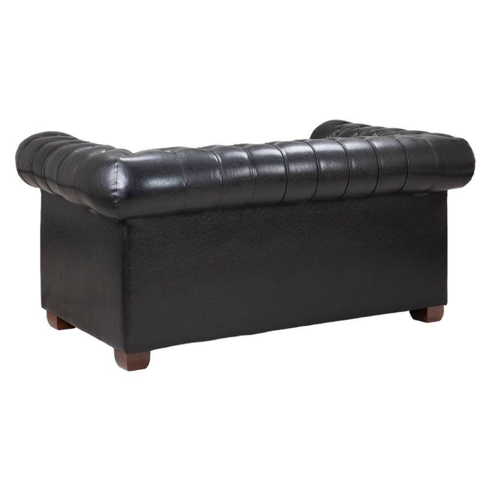 Chesterfield Black 2 Seater Sofa