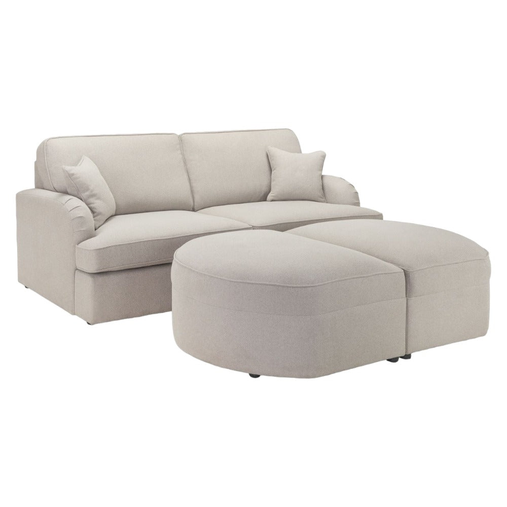 Erin Beige Fabric 3 Seater Sofabed