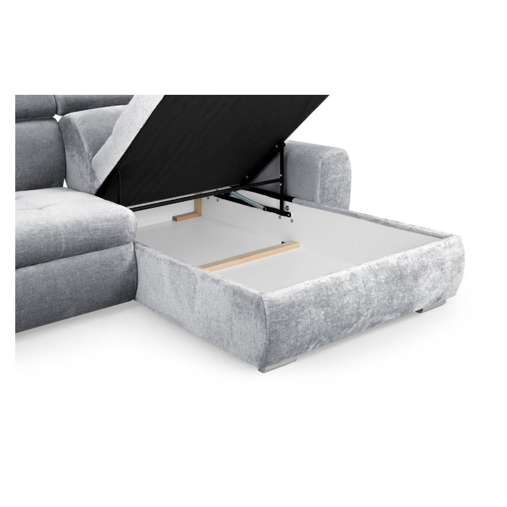 Fenix Grey Universal Corner Sofabed with Storage