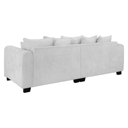 Grazia Light Grey Fabric 4 Seater Sofa