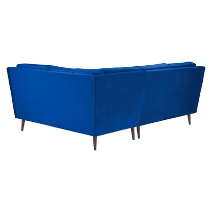 Halston Plush Blue Right Hand Facing Corner Sofa