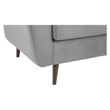 Elegant Grey Left Hand Corner Sofa - Halston Plush Comfort