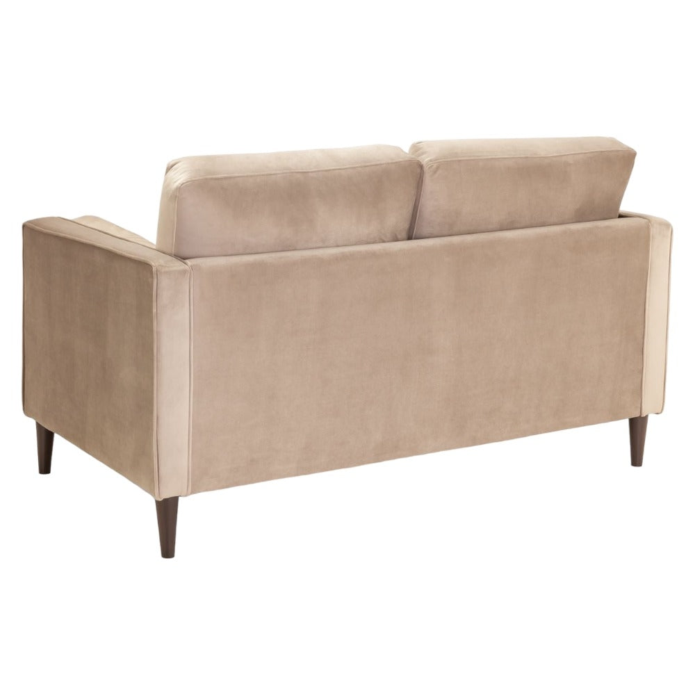 Elegant Beige Plush 2-Seater Sofa with Free Installation