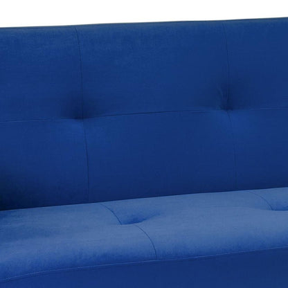 Kair Blue Plush Universal Corner Sofabed with Storage