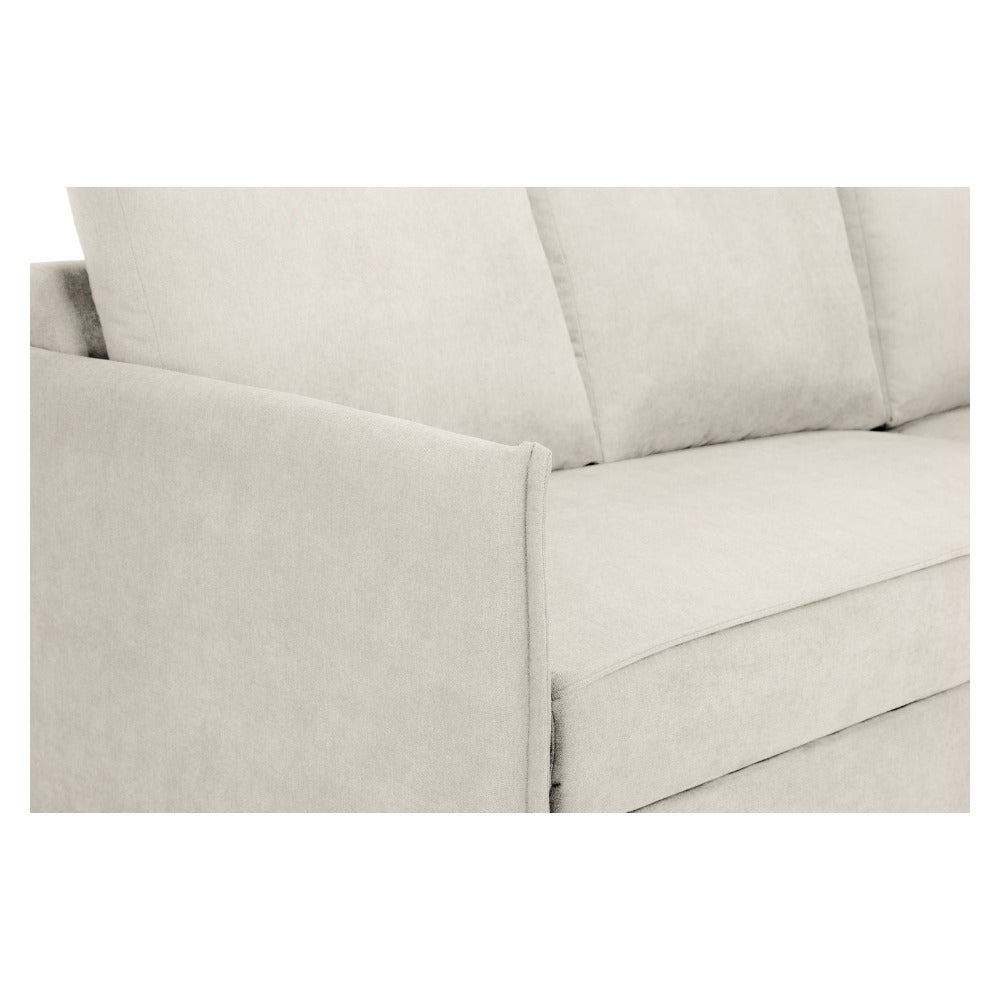 Beige Corner Sofabed with Storage & Style for Cozy Living