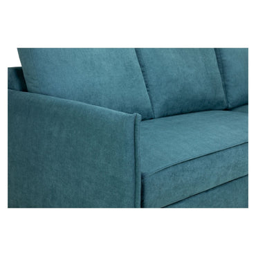 Miel Plush Teal Universal Corner Sofabed with Storage