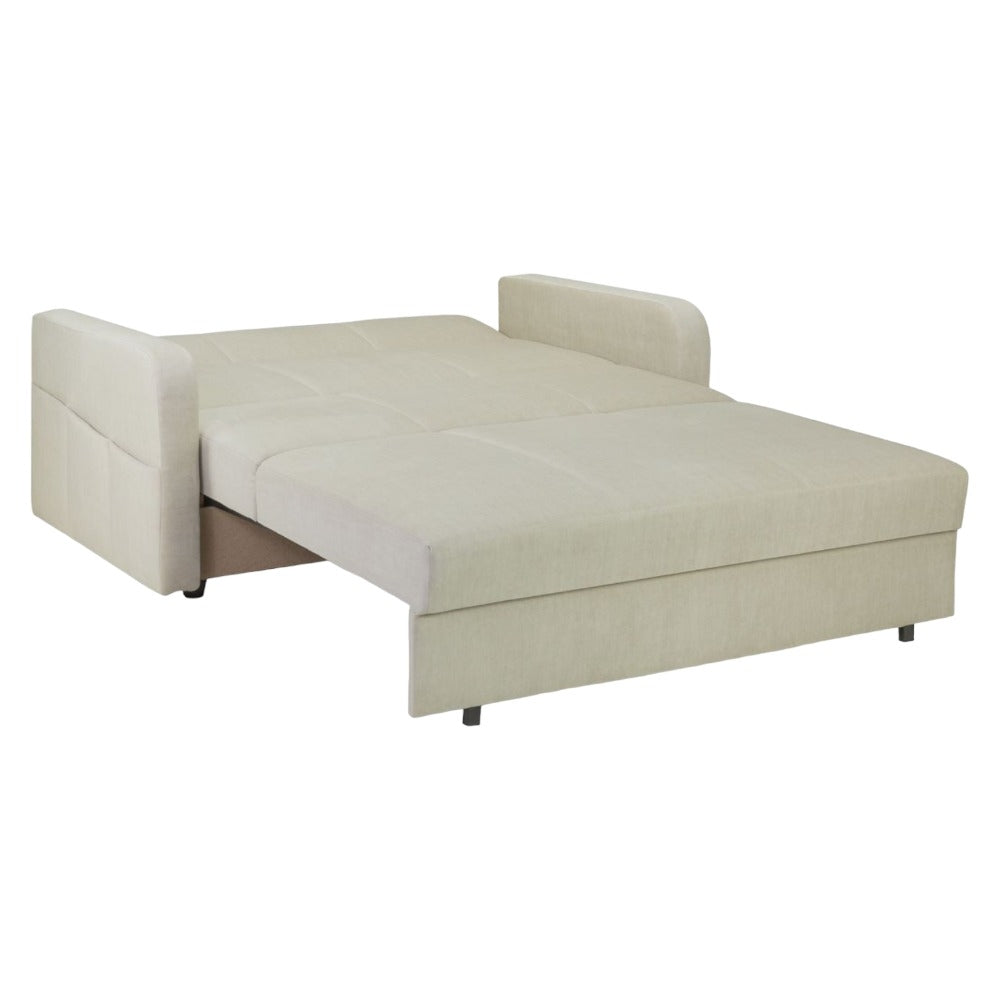 Penelope Beige 2 Seater Sofabed with Storage