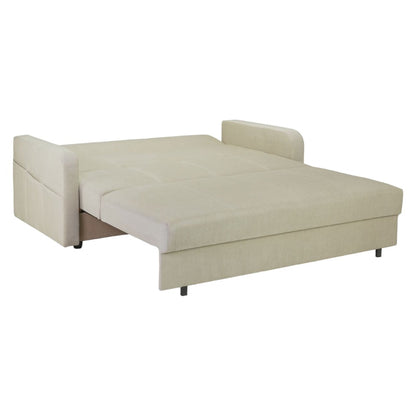 Penelope Beige Fabric 3 Seater Sofabed with Storage