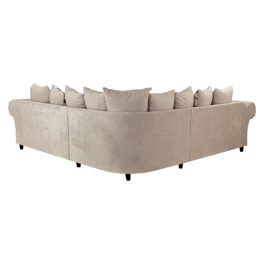 Luxurious Beige Chesterfield Large Corner Sofa for Elegance