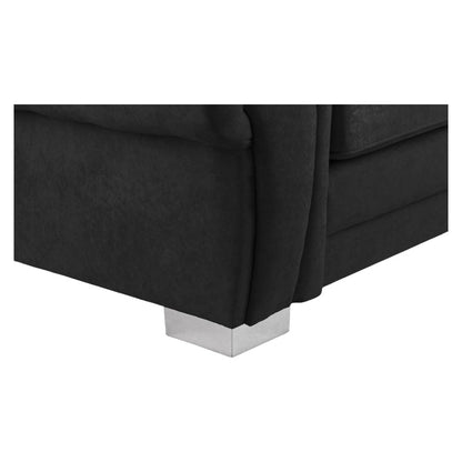 Verona Black Fabric 3 Seater Sofa