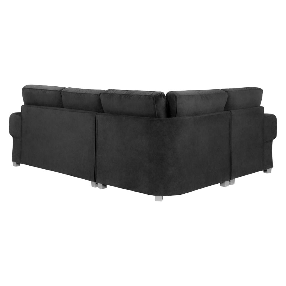 Verona Black Right Hand Facing Corner Sofabed