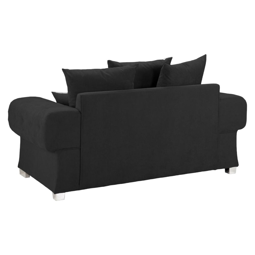 Verona Scatterback Black 2 Seater Sofa