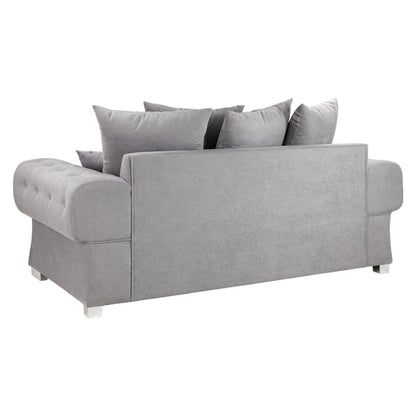 Verona Scatterback Grey Fabric 3 Seater Sofabed