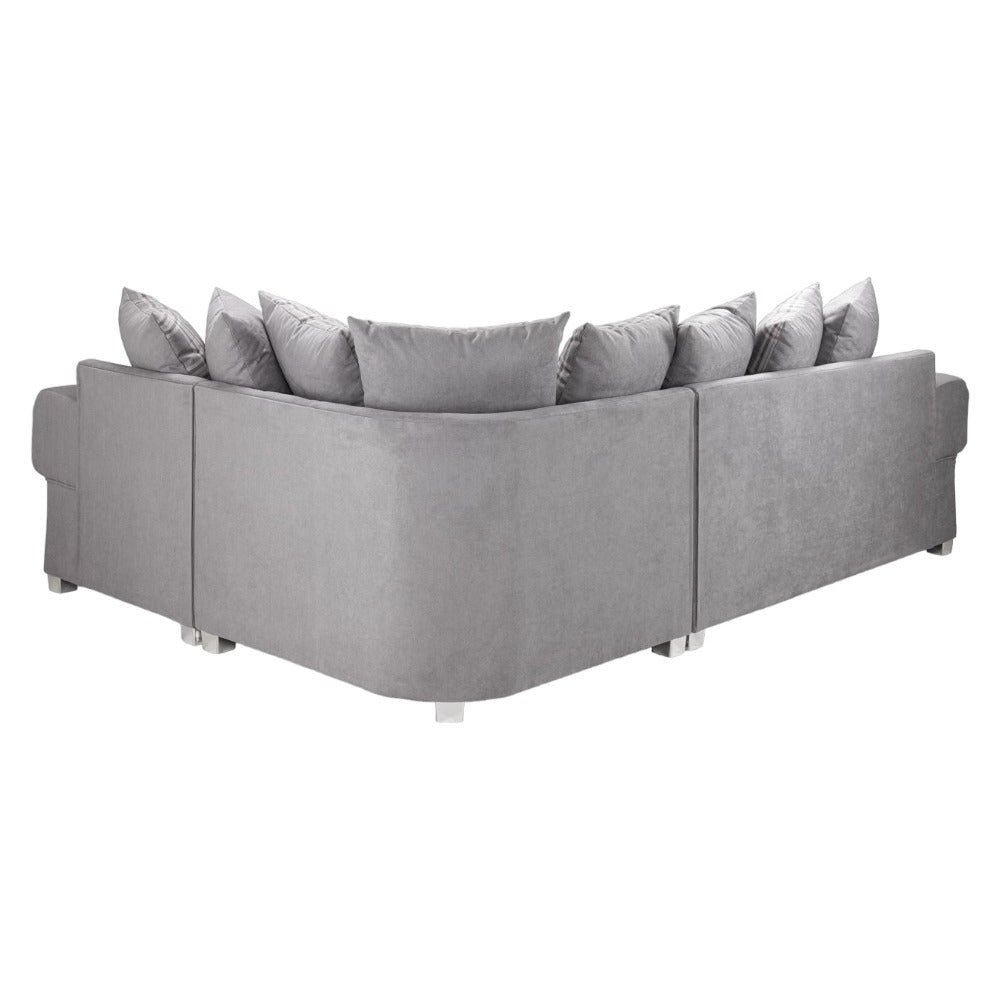 Stylish Grey Right Hand Facing Corner Sofa with Comfort Design