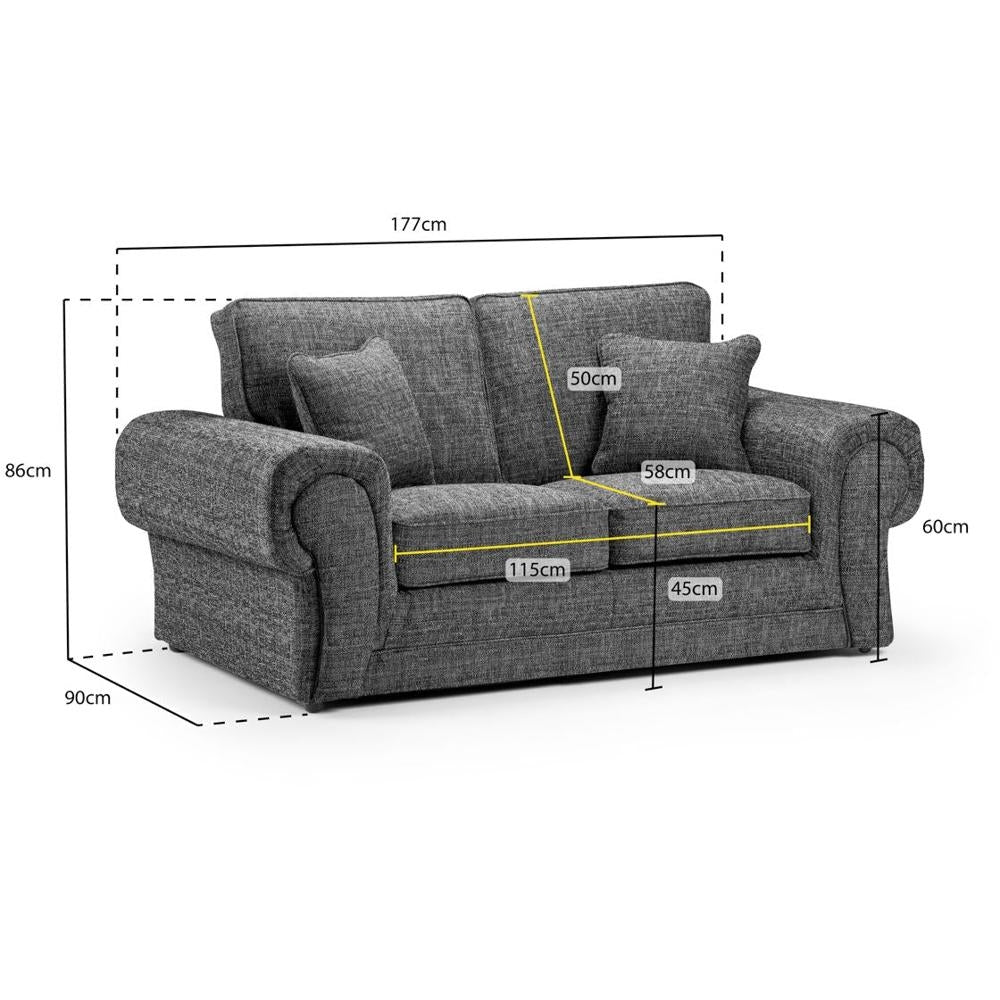 Wilcot Grey 2 Seater Sofa