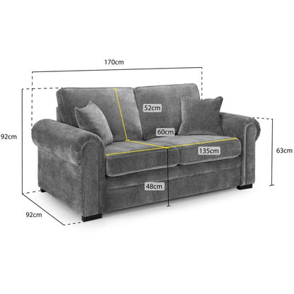 Willow Grey 2 Seater Sofa