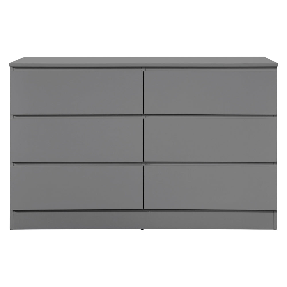 Oslo Grey 6 Drawer Wide Chest